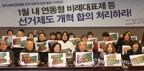 정치개혁공동행동, 선거제도 개혁 촉구