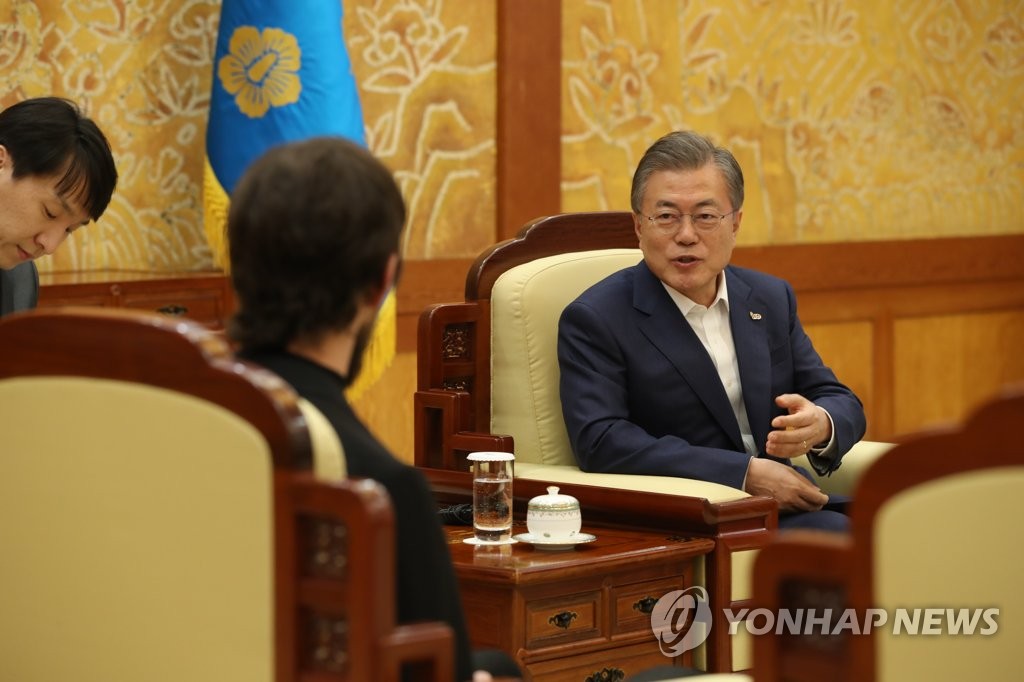 문 대통령, 잭 도시 트위터 최고경영자 접견