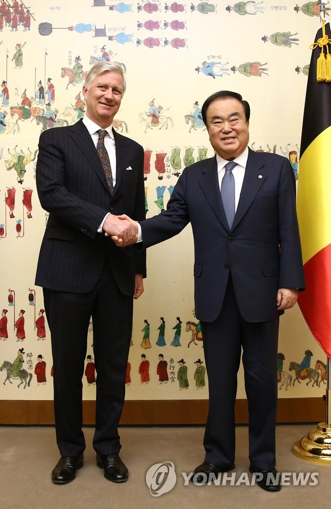 Belgian king meets with S. Korean parliamentary leader Belgian king meets with S. Korean parliamentary leader