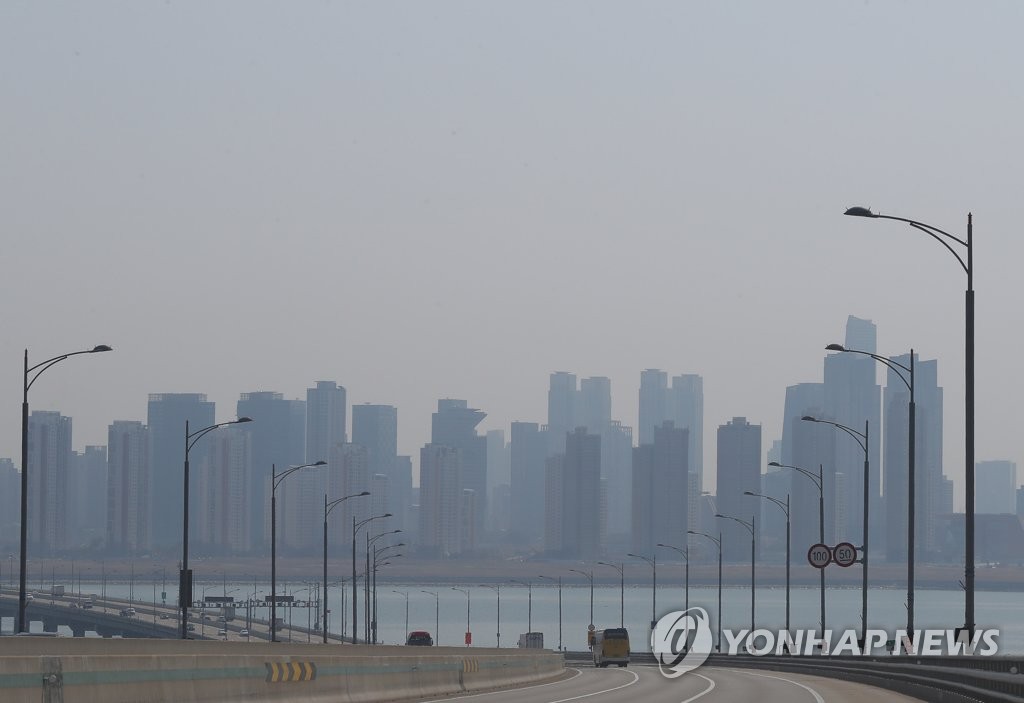 초미세먼지에 싸인 송도