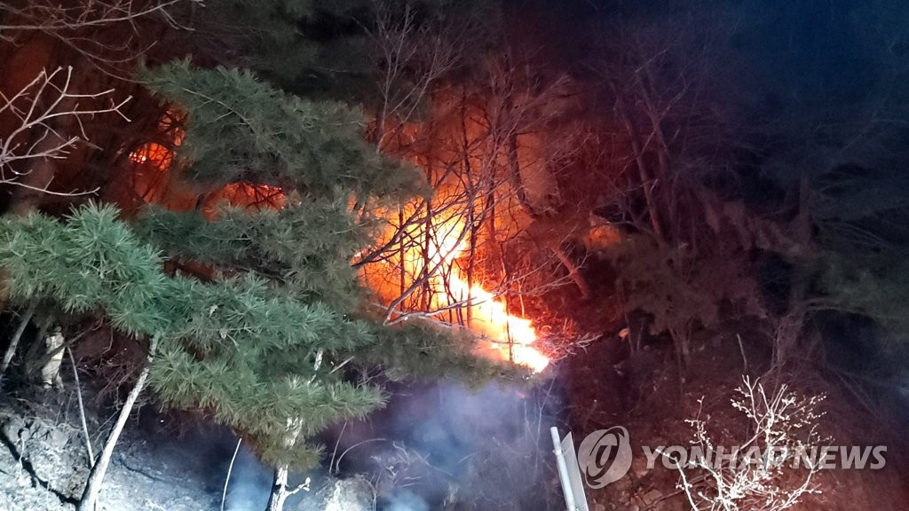 양구 야산서 불…0.3㏊ 소실