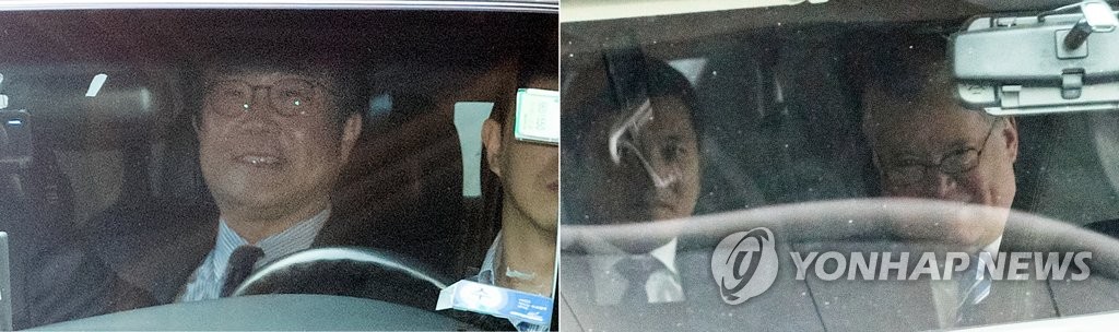 조찬 회동 마친 이도훈 본부장-비건 대표