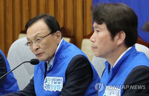 발언하는 이해찬 대표