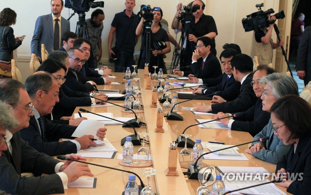 Foreign ministers of S. Korea, Russia meet Foreign ministers of S. Korea, Russia meet