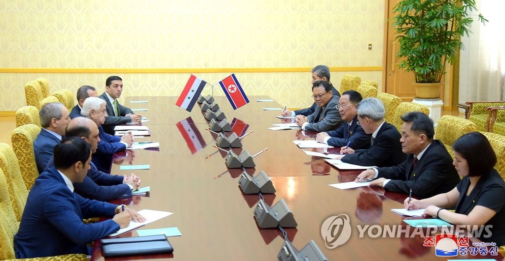 N. Korean FM meets Syrian delegation N. Korean FM meets Syrian delegation
