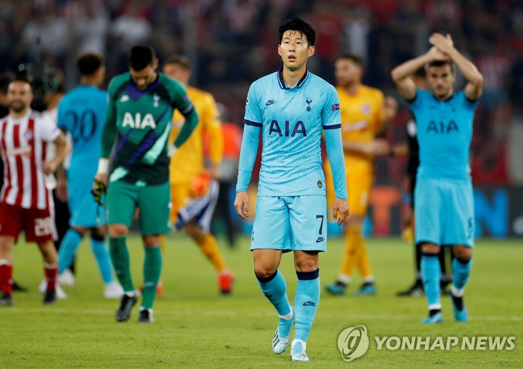 '손흥민 교체 출전' 토트넘, 올림피아코스에 2-2 무승부