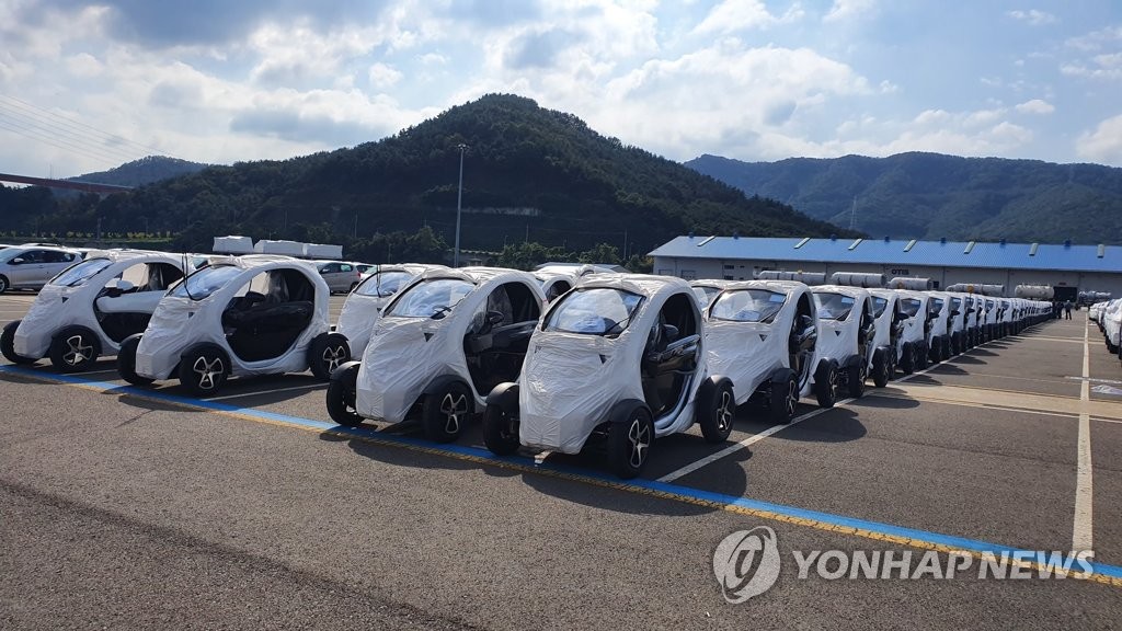 르노삼성차 국내생산 '트위지' 첫 수출