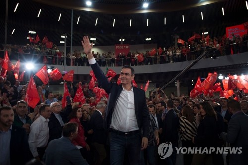 총선 유세에 나선 산체스 스페인 총리