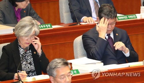 예결위 참석한 강경화-김연철 장관