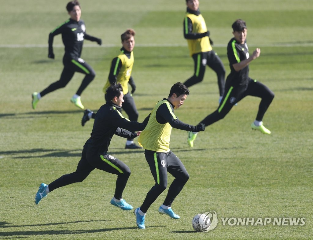 축구대표팀 '실전 같은 훈련'