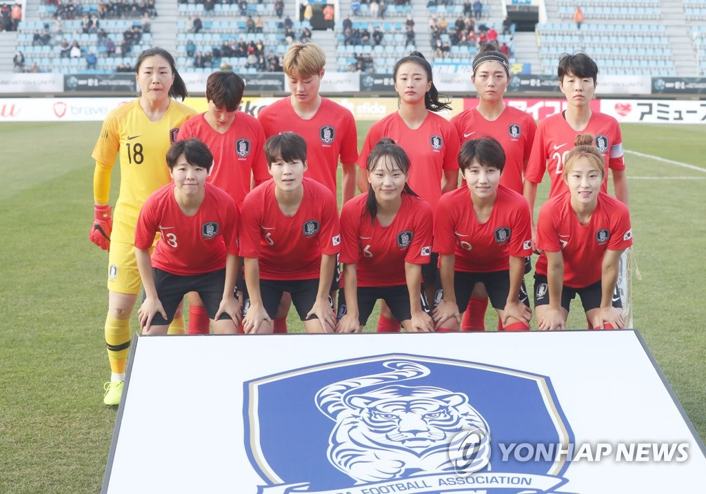 한국선수들 기념촬영