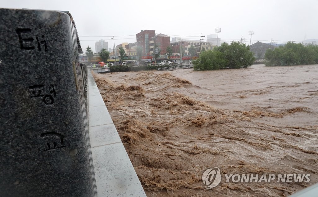 광주천 수위 상승