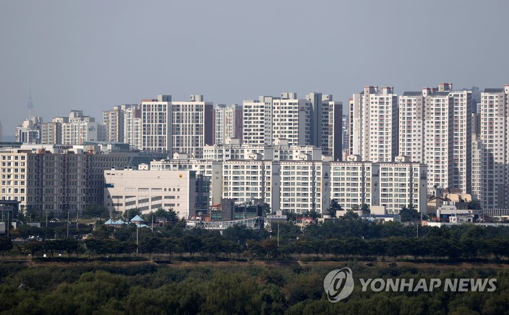 남양주시에서 바라본 하남 아파트 단지 일대 모습