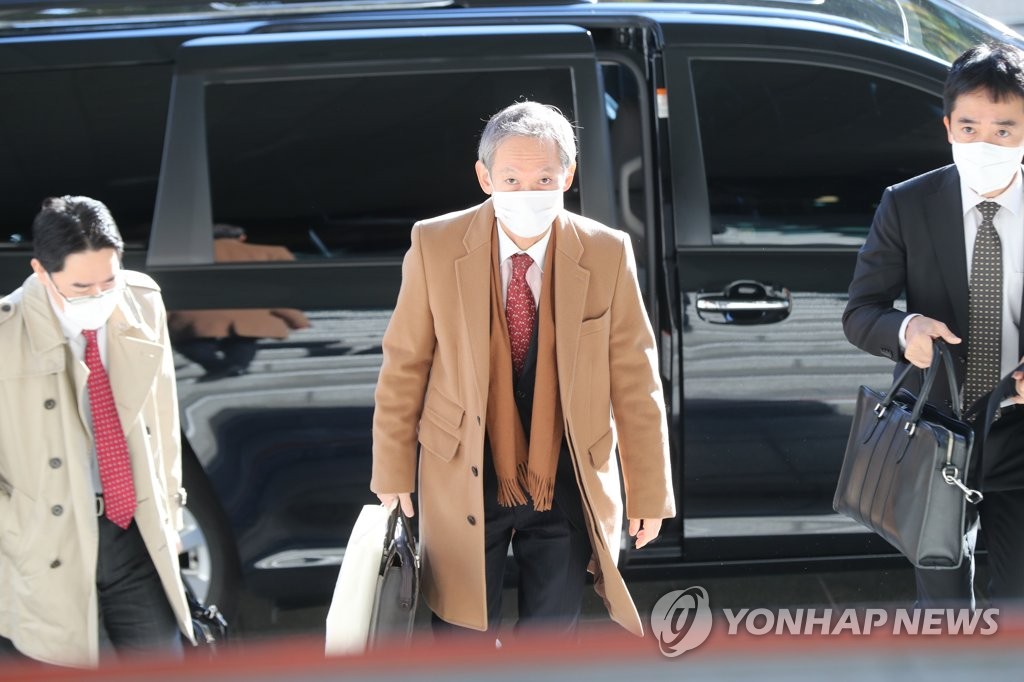 일본 외무성 아시아대양주 국장 외교부 도착