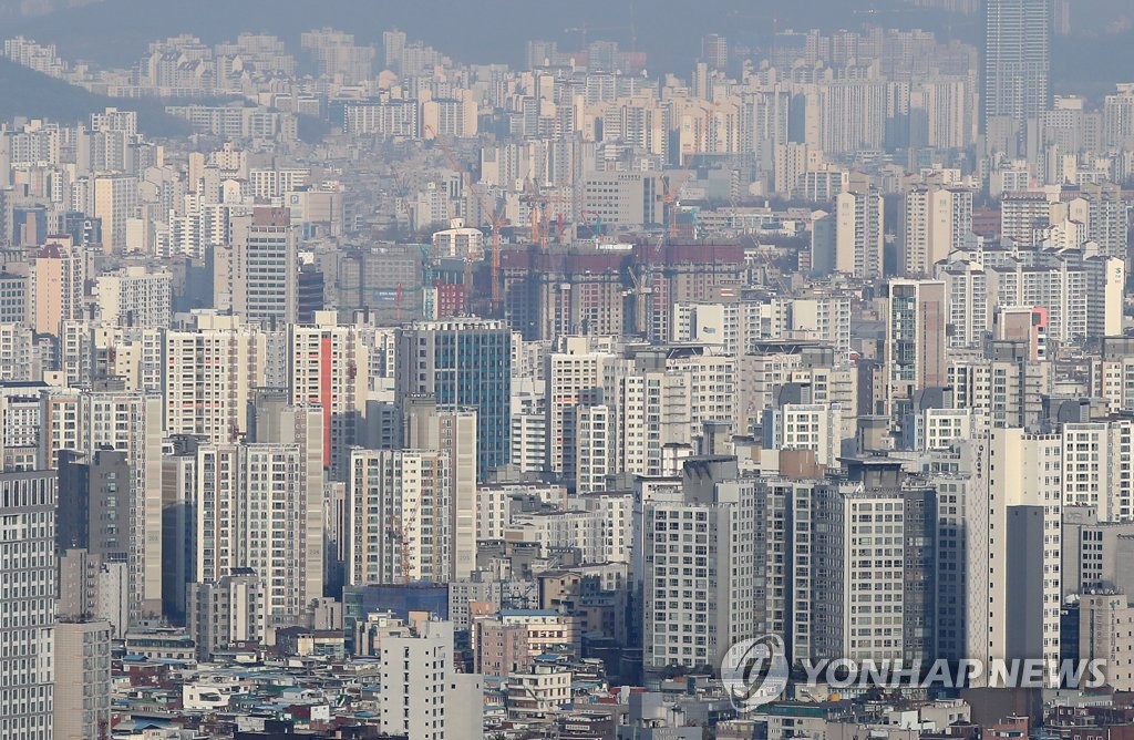 서울 시내의 아파트 모습