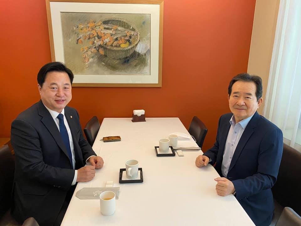 김두관 의원과 오찬 가진 정세균 전 국무총리