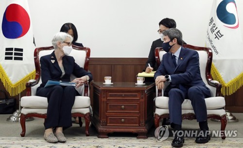이인영 통일부 장관, 웬디 셔먼 미 국무부 부장관 접견