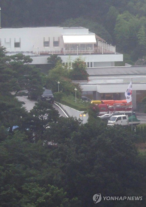 공사가 진행 중인 새 대통령 관저
