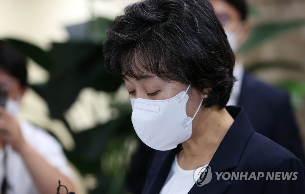 사퇴의사 밝힌 박순애 사회부총리
