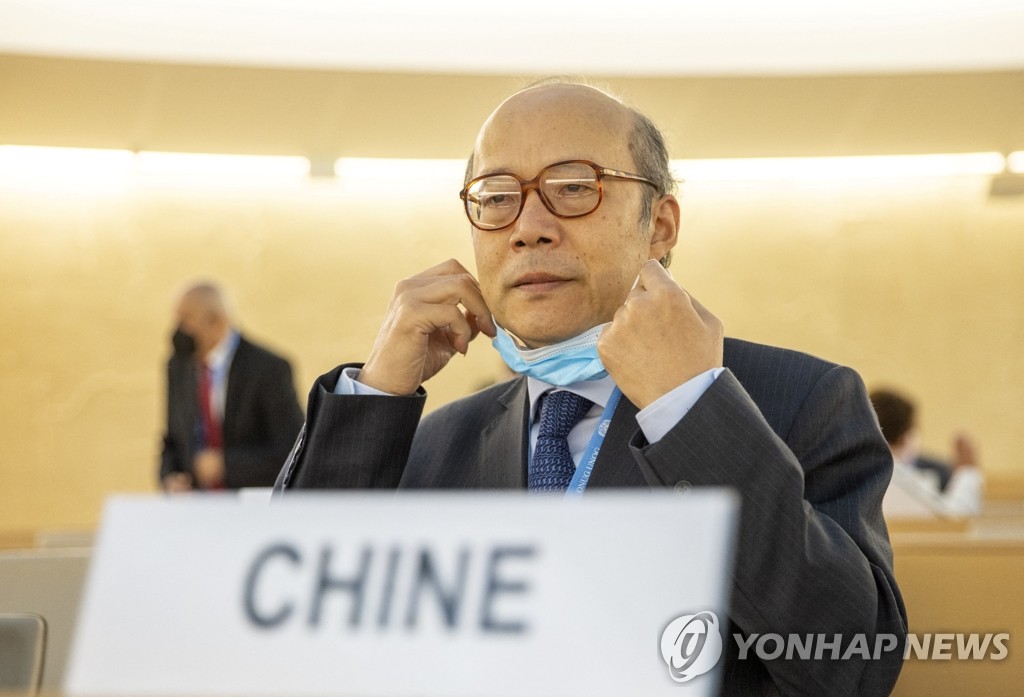 제51차 유엔인권이사회 참석하는 중국 대표