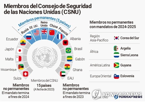 Miembros del Consejo de Seguridad de las Naciones Unidas