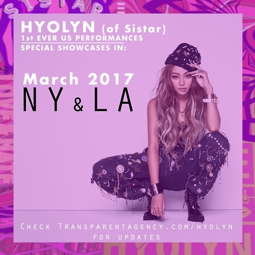 (LEAD) Sistar's Hyolyn to hold tour of American clubs