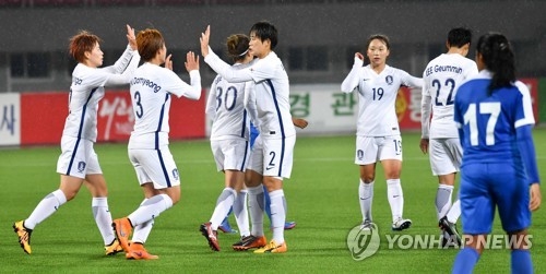 S. Korean women's football team wins Asian Cup qualifying opener in N. Korea