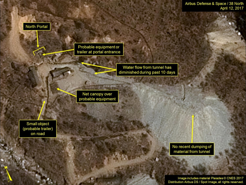 (LEAD) N. Korea continues activity at its nuke test site: satellite photo
