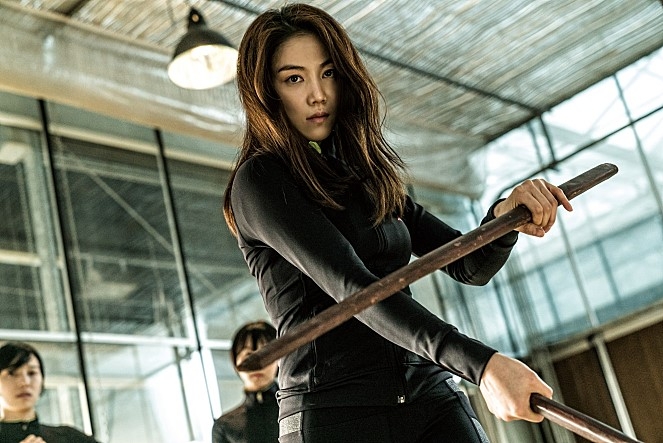 This photo provided by Next Entertainment World shows actress Kim Ok-vin as Suk-hee in "The Villainess." (Yonhap) 