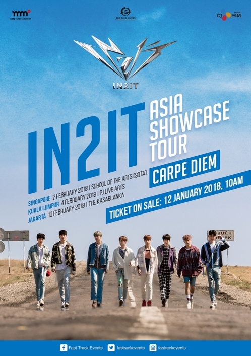 Promotional image for K-pop act IN2IT's upcoming three-nation Asia tour, provided by Stone Music Entertainment. (Yonhap) 