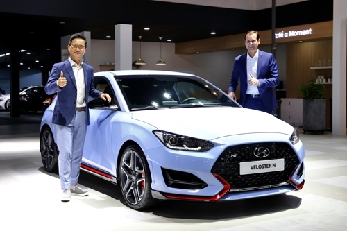 This photo provided by Hyundai Motor Co. on June 20, 2018, shows its high-end Veloster N hatchback. (Yonhap)