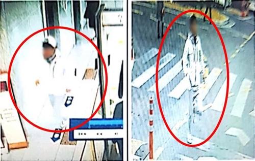 This CCTV image, provided by the police on Jan. 11, 2019, shows Kim on the run. (Yonhap) 