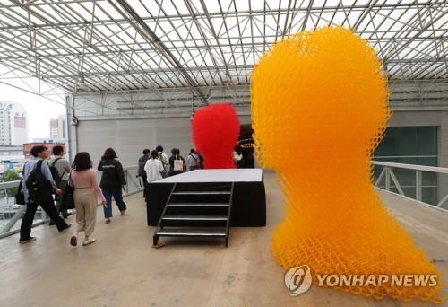 This photo shows works to be displayed during the Gwangju Design Biennale 2019, which runs from Sept. 6-Oct. 31, 2019, in the southern South Korean city of Gwangju. (Yonhap)