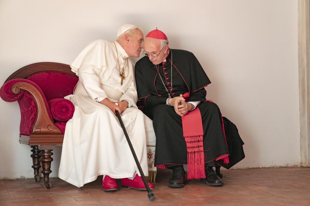 This image provided by Netflix shows a scene from "The Two Popes." (PHOTO NOT FOR SALE) (Yonhap)