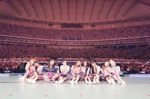 This image from TWICE's Tokyo Dome concert in 2019 was provided by JYP Entertainment. (PHOTO NOT FOR SALE) (Yonhap)