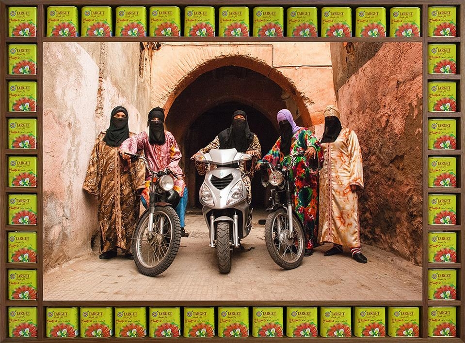 This image provided by Barakat Contemporary on Aug. 4, 2020, shows Moroccan-British artist Hassan Hajjaj's 2010 photograph "Henna Angels." Hajjaj will hold his first Asian exhibition at the art gallery in central Seoul from Aug. 5-Sept. 27. (PHOTO NOT FOR SALE) (Yonhap)