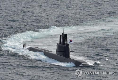 This photo, provided by the Navy, shows the 3,000-ton South Korean-made submarine Dosan Ahn Chang-ho. According to the Submarine Force Command, its submarines navigated 2.8 million miles without an accident over the past three decades, with its first Korean-made submarine, Jangbogo sailing 300,000 miles. (PHOTO NOT FOR SALE) (Yonhap) 