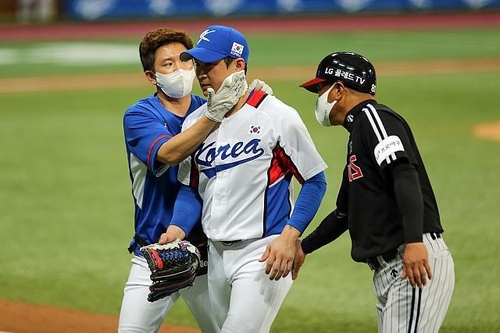 (Olympics) Baseball players escape with minor injuries from tuneup game