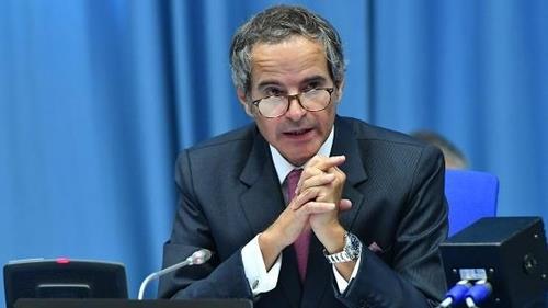 Rafael Grossi, Director General of the International Atomic Energy Agency (IAEA) is seen in this photo captured from the IAEA website on March 7, 2022. (PHOTO NOT FOR SALE) (Yonhap)