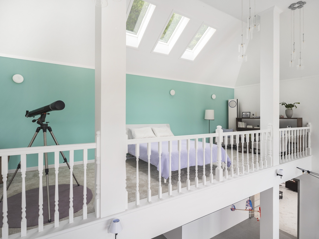 The bedroom inside Airbnb's IN THE SOOP BTS estate, located in Pyeongchang, Gangwon Province, is shown in this photo provided by Airbnb on July 26, 2022. (Yonhap)
