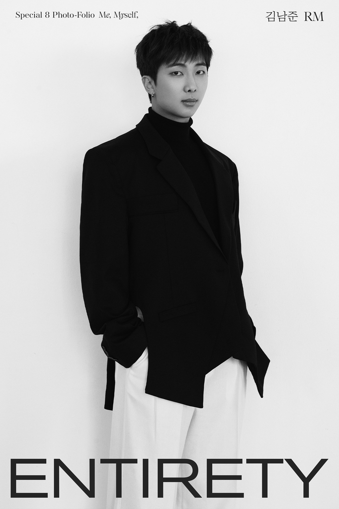 A teaser image for BTS rapper RM's upcoming book of photography, titled "Me, Myself, and RM: Entirety," provided by Big Hit Music (PHOTO NOT FOR SALE) (Yonhap)