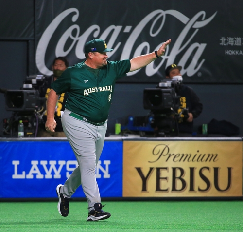 This photo provided by Baseball Australia on Feb. 20, 2023, shows David Nilsson, manager of the Australian national baseball team. (PHOTO NOT FOR SALE) (Yonhap)