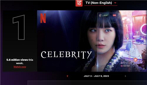 'Celebrity' tops Netflix's weekly ranking for non-English TV shows