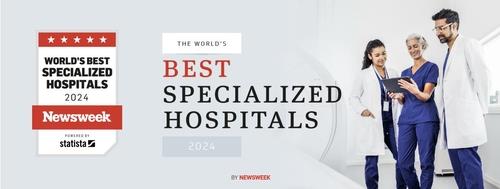 This image from the web page of Newsweek shows the World's Best Specialized Hospitals 2024 list. (PHOTO NOT FOR SALE) (Yonhap)