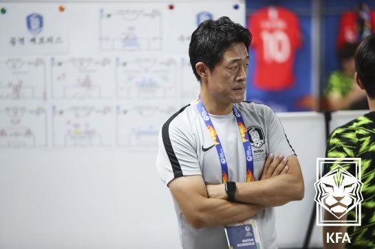 This photo provided by the Korea Football Association on May 27, 2025, shows Lee Min-sung, new head coach of the South Korean men's under-22 national team. (PHOTO NOT FOR SALE) (Yonhap)