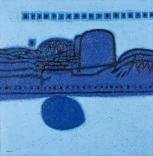 Cette image fournie par Seoul Auction montre «Morning Star» de Kim Whanki.
