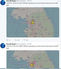 Vols de reconnaissance de deux avions américains dans le ciel de Séoul