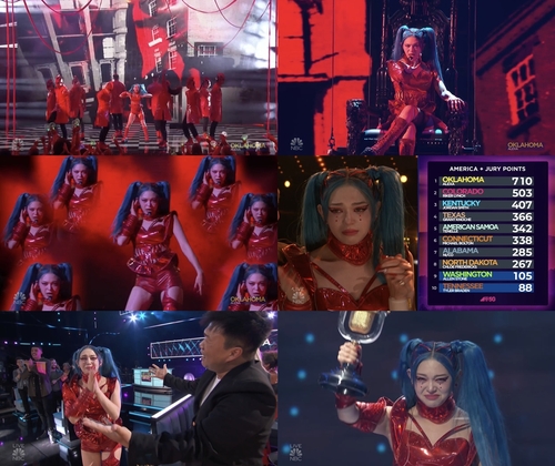 La gagnante de l'American Song Contest 2022 (Capture d'image de l'émission de NBC. Revente et archivage interdits)