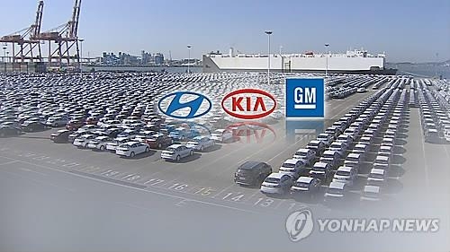 韓国完成車メーカー５社の４月の販売台数が国内、海外ともに前年同月比で増加した（コラージュ）＝（聯合ニュース）