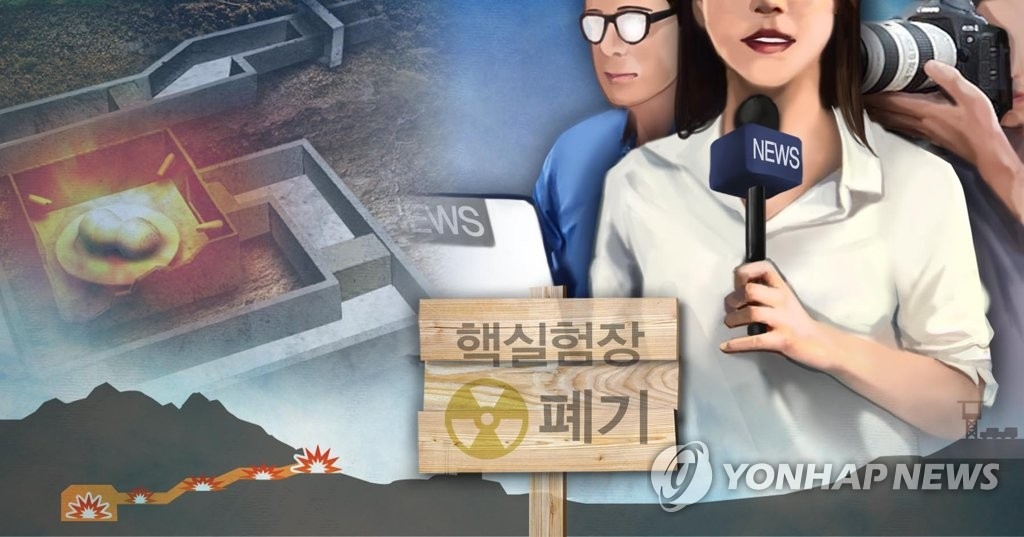 北朝鮮は核実験場の廃棄を韓国など５カ国のメディアに公開する方針を表明していた（コラージュ）＝（聯合ニュース）